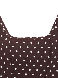 Polka Dot Sleeveless Maxi Dress